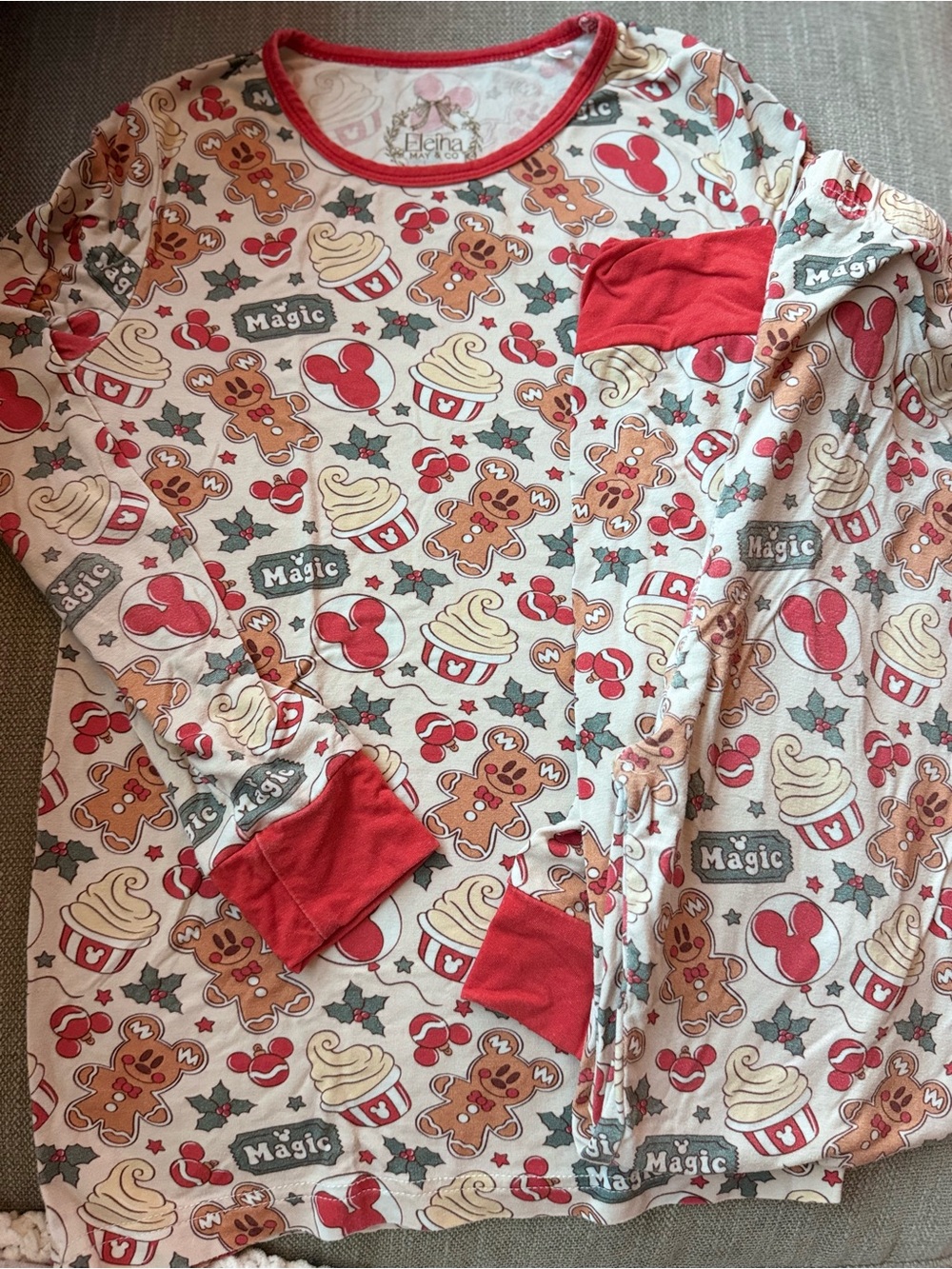Disney Christmas Gingerbread Bamboo Pajama Set